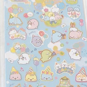 Alternative view of B42-B43 2020 Mame Goma Sticker Sheet (Left - Purple B42)
