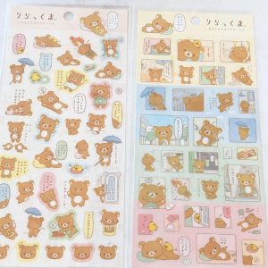 B13/B16 2021 Rilakkuma Sticker Sheet (Left - White B13)