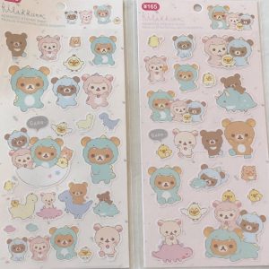 A192-A193 2023 Rilakkuma Dino Sticker Sheet (Left - White A192)