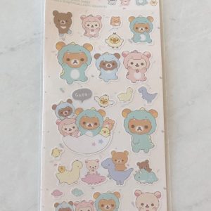 Alternative view of A192-A193 2023 Rilakkuma Dino Sticker Sheet (Left - White A192)