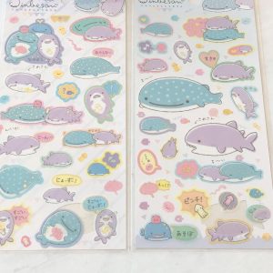 B40-B41 2021 Whale Sticker Sheet (Left - white B40)