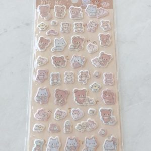 B255-B256 2021 Chairoikoguma Sticker Sheet (Left - Brown B255) - Image 2