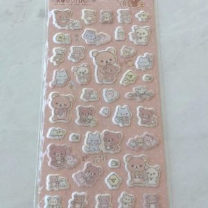 B255-B256 2021 Chairoikoguma Sticker Sheet (Left - Brown B255) - Image 3