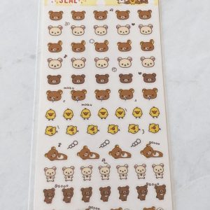 Alternative view of B282-B283 2019 Rilakkuma seal sticker sheet (Left - Yellow B282)