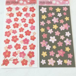B34-B35 Cherry Blossom Sakura Sticker Sheet (Left - White B34)