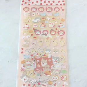 B57-B58 2021 Corocoro Strawberry Sticker Sheet Clear - Image 3