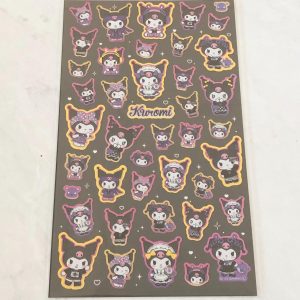 A166-A167 2023 New Gold Accent Sticker Sheet (Left - Kuromi A166) - Image 2