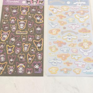 A166-A167 2023 New Gold Accent Sticker Sheet (Left - Kuromi A166)