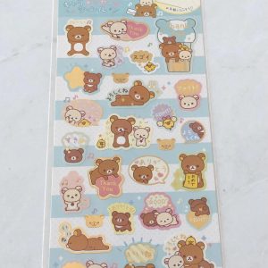 B251-B252 Rilakkuma sticker sheet (Left - Blue B251) - Image 2
