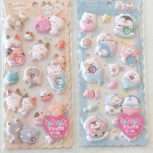 A172-A173 Marshmallow Seal Puffy sticker sheet (Left - Brown A172)