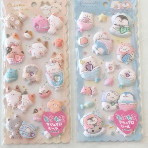 A172-A173 Marshmallow Seal Puffy sticker sheet