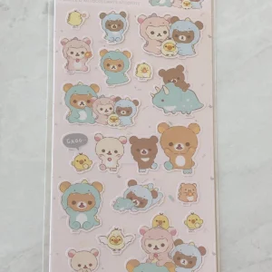 A192-A193 2023 Rilakkuma Dino Sticker Sheet - Image 3