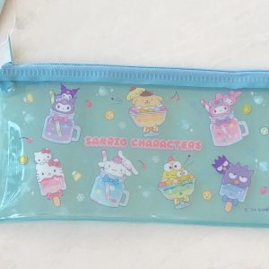 MLD Sanrio characters Plastic Glitter Pouch from Daiso