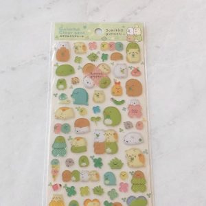 C114-C115 2014 Sumikko sticker sheet clear jelly glitter (Left - Green C115) - Image 2