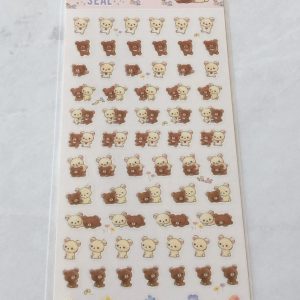 B282-B283 2019 Rilakkuma seal sticker sheet (Right - Pink B283) - Image 3