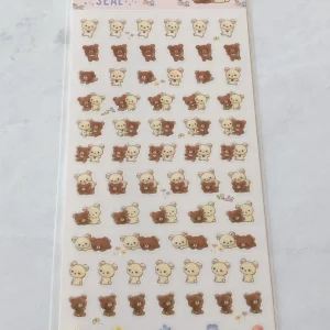 B282-B283 2019 Rilakkuma seal sticker sheet (Left - Yellow B282) - Image 3