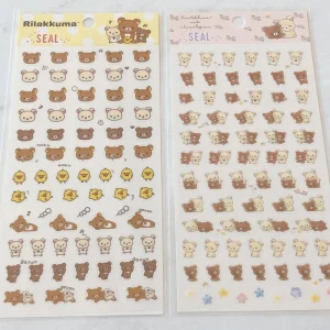 B282-B283 2019 Rilakkuma seal sticker sheet (Left - Yellow B282)