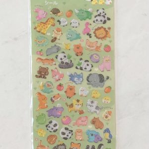 Alternative view of A180-A181 sticker sheet clear jelly glitter (Left - Animals A180)