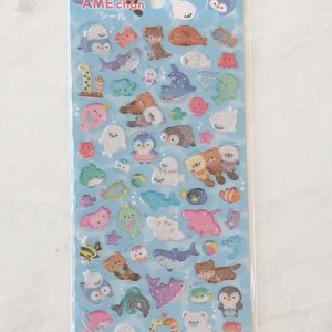 A180-A181 sticker sheet clear jelly glitter (Left - Animals A180) - Image 3