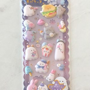 A174-A175 Marshmallow Seal Puffy sticker sheet (Left - Blue A174) - Image 3