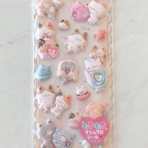A172-A173 Marshmallow Seal Puffy sticker sheet (Left - Brown A172) - Image 2