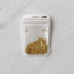 gold moon nail embellishment