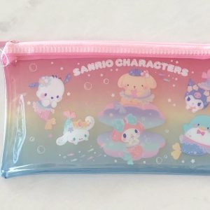 MLD Sanrio characters Plastic Glitter Pouch from Daiso