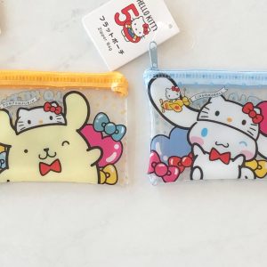 MLD Sanrio Anniversary Plastic Zipper Pouch from Daiso (Left - PomPom)
