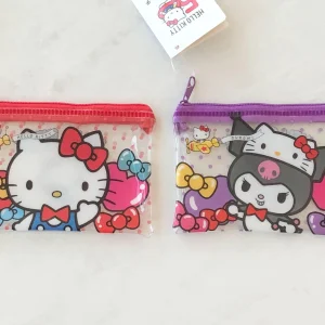 MLD Sanrio Anniversary Plastic Zipper Pouch from Daiso (Right - Kuromi)