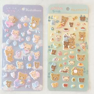 D55-D56 2024 Rilakkuma Sticker Sheet puffy (Left - Purple D55)