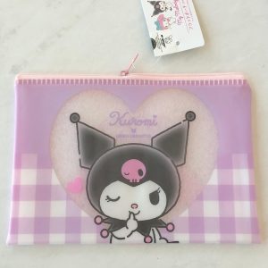 MLD Kuromi and MMelody Plastic Zipper Pouch from Daiso
