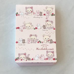 U7 2021 San X Korilakkuma strawberry cats memos (Left - red) - Image 3