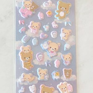 D55-D56 2024 Rilakkuma Sticker Sheet puffy (Left - Purple D55) - Image 2