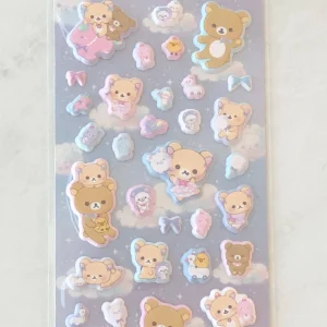 D55-D56 2024 Rilakkuma Sticker Sheet puffy (Left - Purple D55) - Image 2