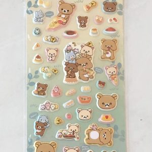 D55-D56 2024 Rilakkuma Sticker Sheet puffy (Left - Purple D55) - Image 3