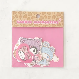Y32 2024 Cheetah Print Sanrio Characters Sticker Flakes