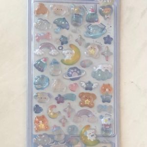 Alternative view of D71-D72 Bonbon Drop Seal gel stickers (Left - Blue D71)