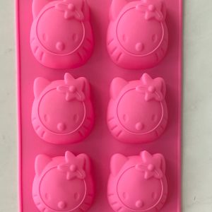 x 6 Cavity Flower Hello Kitty silicone mold