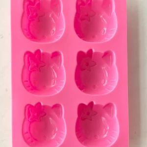 x 6 Cavity Flower Hello Kitty silicone mold - Image 2