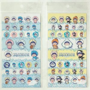 Chibi maruko chan aquarium glitter sticker sheet (Left - blue D80)