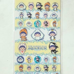 Chibi maruko chan aquarium glitter sticker sheet (Left - blue D80) - Image 3