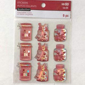 Hard gel valentines day sticker sheet (Right - Jars) - Image 3