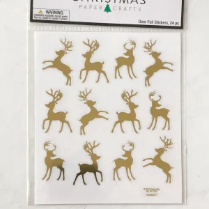 Alternative view of 2018 Christmas sticker sheet (Left - Reindeer)