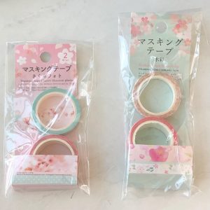 J6 Daiso Cherry Blossom Masking Tape (Right - green)