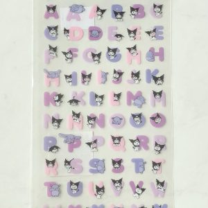 E7 2022 Alphabet Kuromi Moji sticker sheet