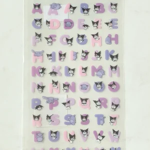 E7 2022 Alphabet Kuromi Moji sticker sheet