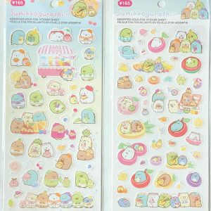 E1-E2 2024 Diaso Sumikko gold foil sticker sheet (Left - E1)