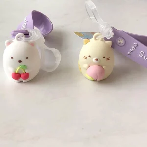 I4 Sumikkogurashi 3D PVC keychain (Right - peach)
