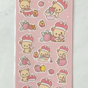 E25-E26 2024 Daiso Korilakkuma strawberry sticker sheet (Right - purple E26) - Image 2