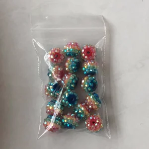 x 16pcs 12mm Rainbow Rhinestone Beads #43